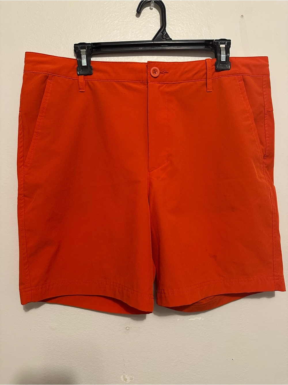 All in Motion Men's Hybrid Shorts Orange 7" Inseam Active Stretch
